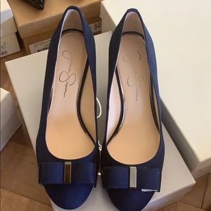 simpson wedge heel, new with box